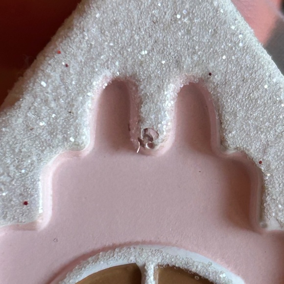 Hallmark 2022 Pink Gingerbread House Glitter Christmas Ornament - Picture 14 of 14